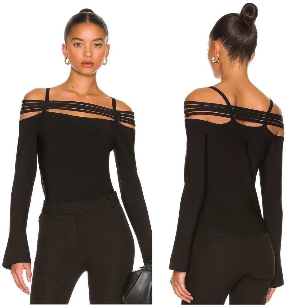 Jonathan Simkhai Sarah Rib Halter Top In Black